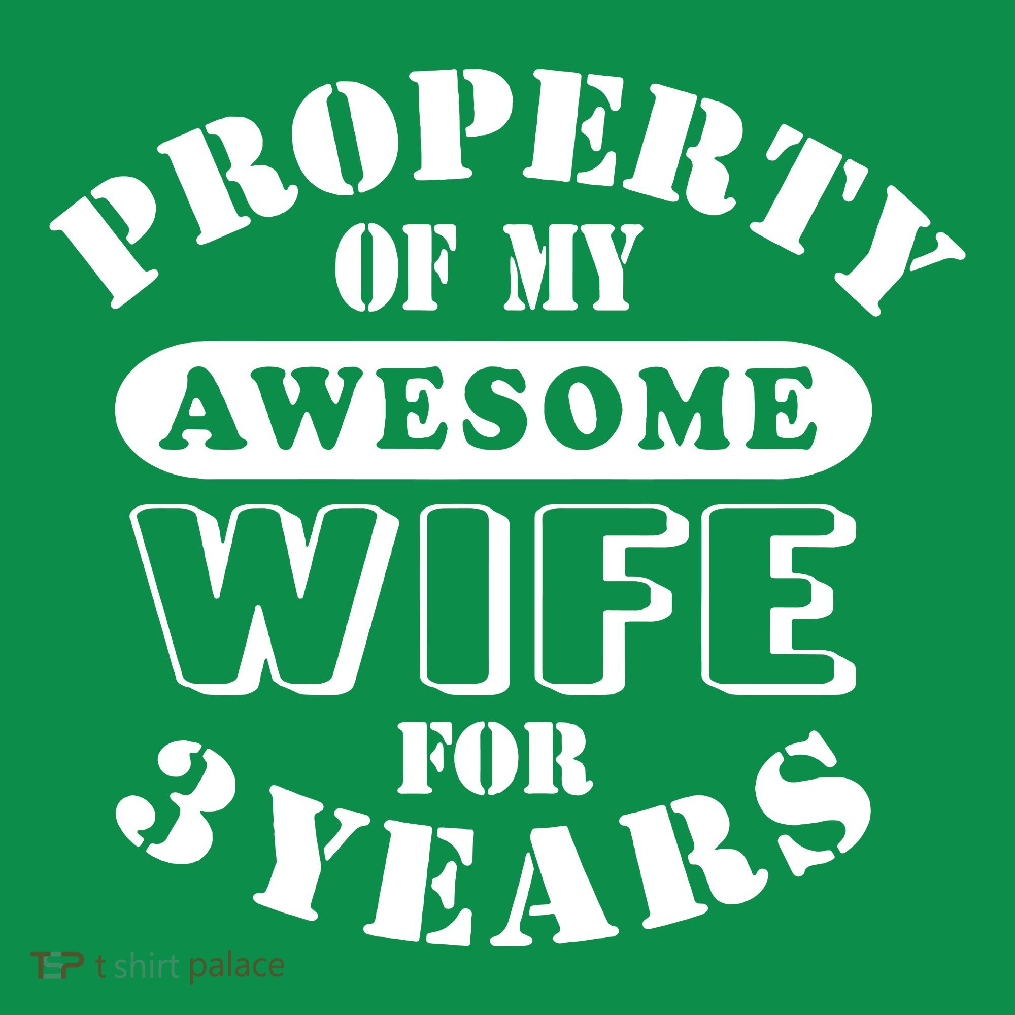 3rd Wedding Anniversary Wife Funny Gift 3 Year Husband My Awesome Mousepad