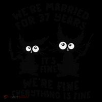 37th Wedding Anniversary 37 Years Married Its Fine Cat Funny Coffee Mug thumb 5