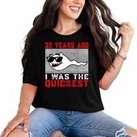 30 years ago I was the quickest 30th birthday funny Comfort Colors T-Shirt thumb 0