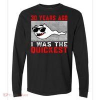 30 years ago I was the quickest 30th birthday funny Comfort Colors Heavyweight Long Sleeve T-Shirt thumb 0