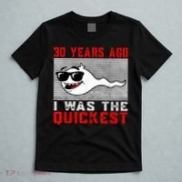 30 years ago I was the quickest 30th birthday funny T-Shirt thumb 5