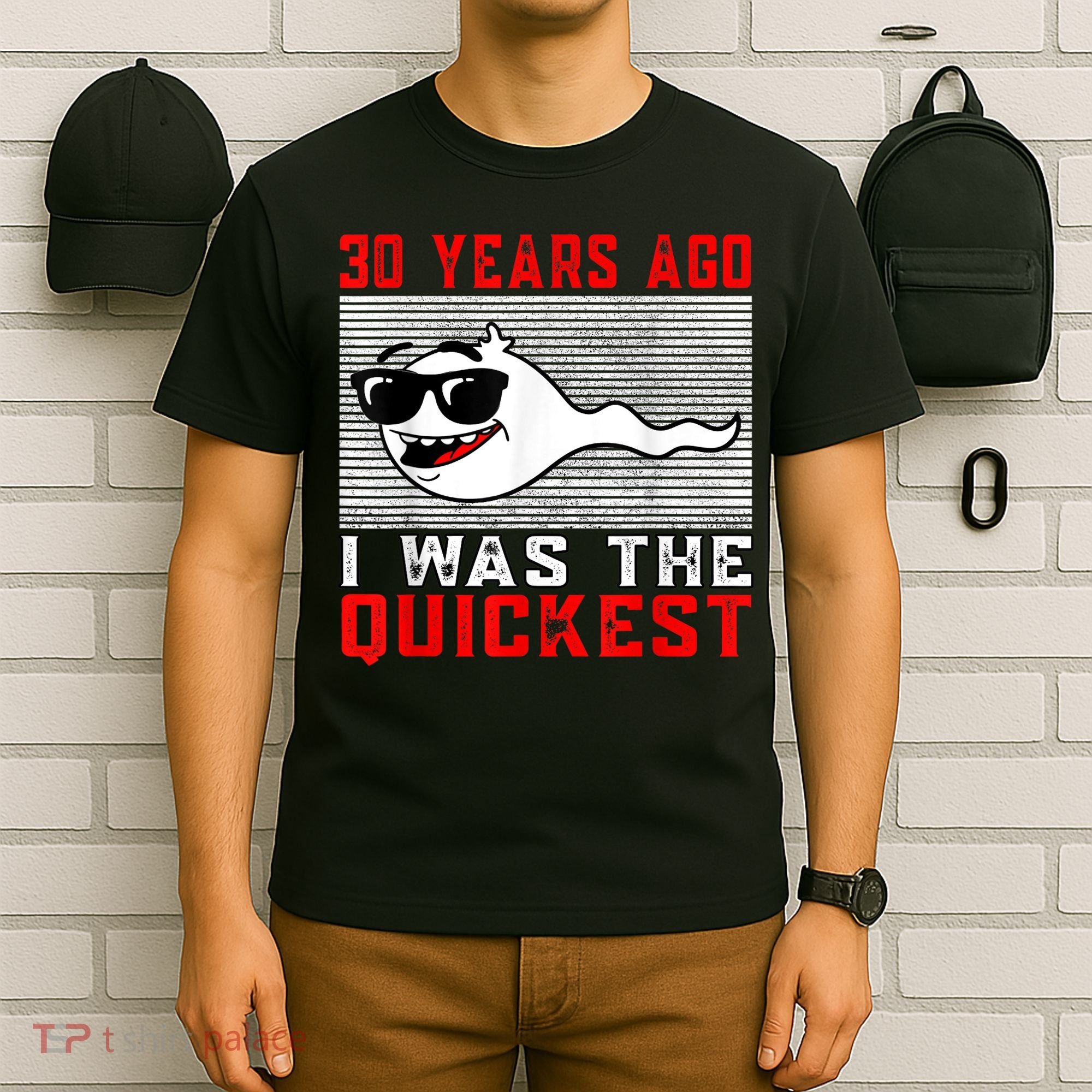 30 years ago I was the quickest 30th birthday funny T-Shirt