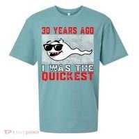 30 years ago I was the quickest 30th birthday funny Sueded Cloud Jersey T-Shirt thumb 0