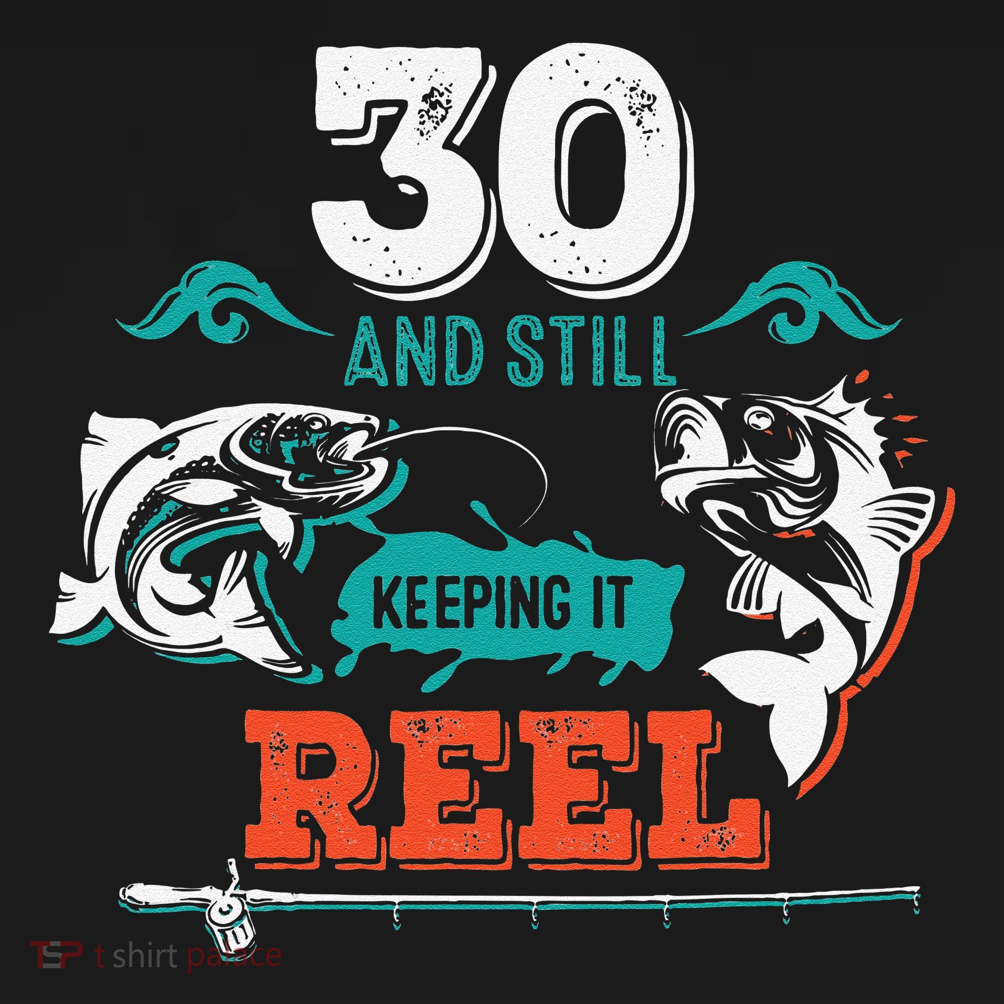 30 Years Old Fisherman Keeping It Reel 30th Birthday Fishing Mousepad