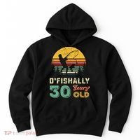 30 Years Old Fishing Gift 30th Birthday Cool Thirty Year Old Hoodie thumb 0