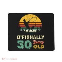 30 Years Old Fishing Gift 30th Birthday Cool Thirty Year Old Mousepad thumb 0