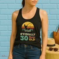 30 Years Old Fishing Gift 30th Birthday Cool Thirty Year Old Women's Tank Top thumb 2
