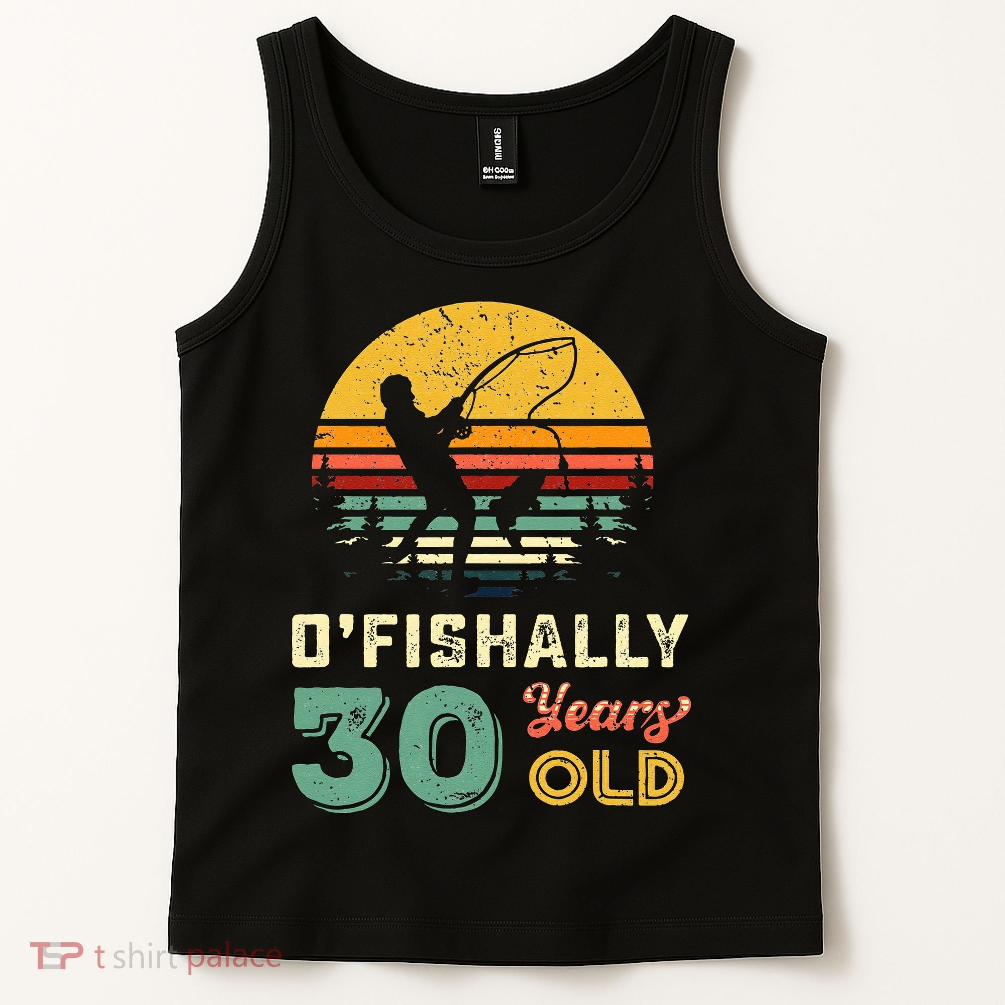 30 Years Old Fishing Gift 30th Birthday Cool Thirty Year Old Tank Top
