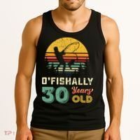 30 Years Old Fishing Gift 30th Birthday Cool Thirty Year Old Tank Top thumb 3