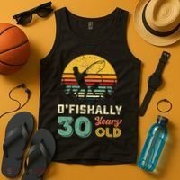 30 Years Old Fishing Gift 30th Birthday Cool Thirty Year Old Tank Top thumb 4
