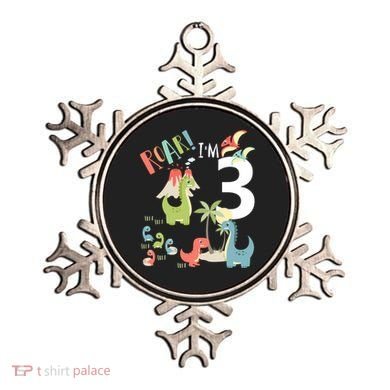 3 Year Old Roar Im 3 3rd Birthday Boy T Rex Dinosaur Ornament