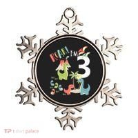 3 Year Old Roar Im 3 3rd Birthday Boy T Rex Dinosaur Ornament thumb 0
