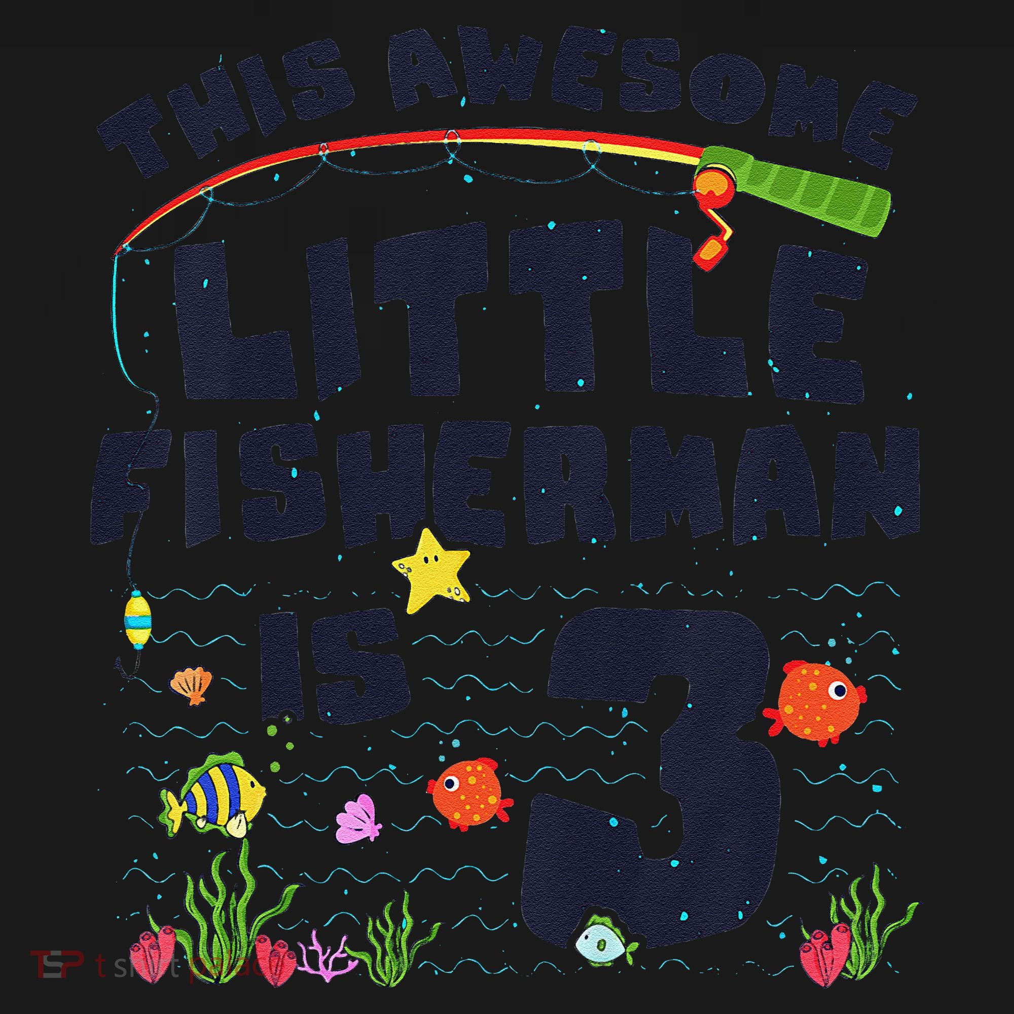 3 Year Old Little Fisherman Fishing Children 3rd Birthday Women's Hoodie