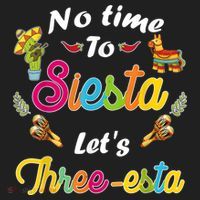 3 Year Old Mexican Fiesta no time to siesta let's Three-esta Golf Towel thumb 3
