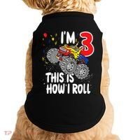  3 Year Old 3rd Birthday Boy Monster Truck Car Doggie Tank thumb 0