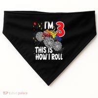  3 Year Old 3rd Birthday Boy Monster Truck Car USA-Made Doggie Bandana thumb 0