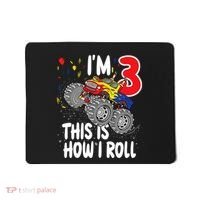  3 Year Old 3rd Birthday Boy Monster Truck Car Mousepad thumb 0