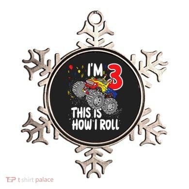  3 Year Old 3rd Birthday Boy Monster Truck Car Ornament