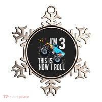 3 Year Old 3rd Birthday Boy Monster Truck Car Ornament thumb 0