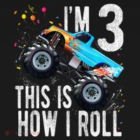 3 Year Old 3rd Birthday Boy Monster Truck Car Ornament thumb 1
