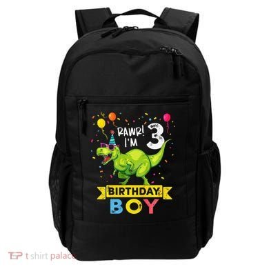 3 Year Old 3rd Birthday Boy T Rex Dinosaur Backpack