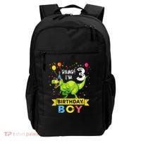 3 Year Old 3rd Birthday Boy T Rex Dinosaur Backpack thumb 0
