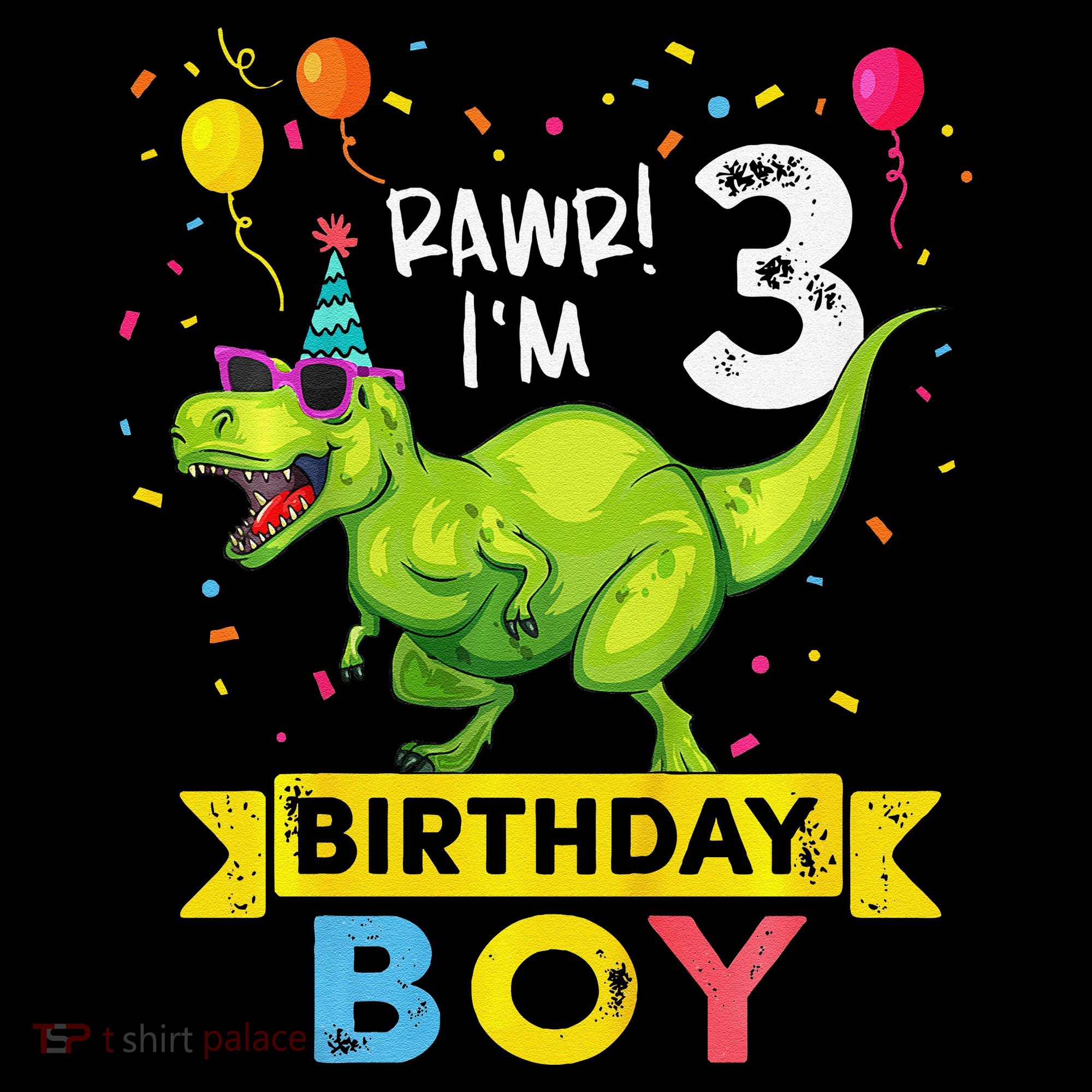 3 Year Old 3rd Birthday Boy T Rex Dinosaur Backpack