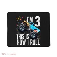 3 Year Old 3rd Birthday Boy Monster Truck Car Gift Mousepad thumb 0