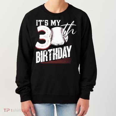 30 Years Old Vintage Baseball 30th Birthday Women's Sweatshirt