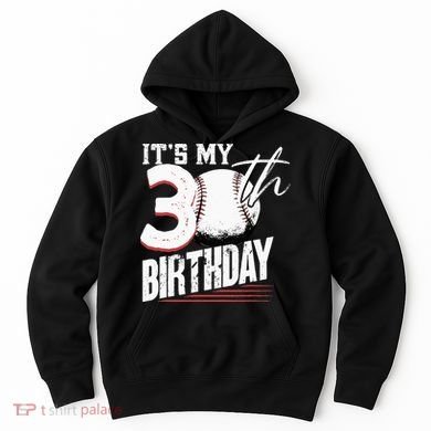 30 Years Old Vintage Baseball 30th Birthday Hoodie