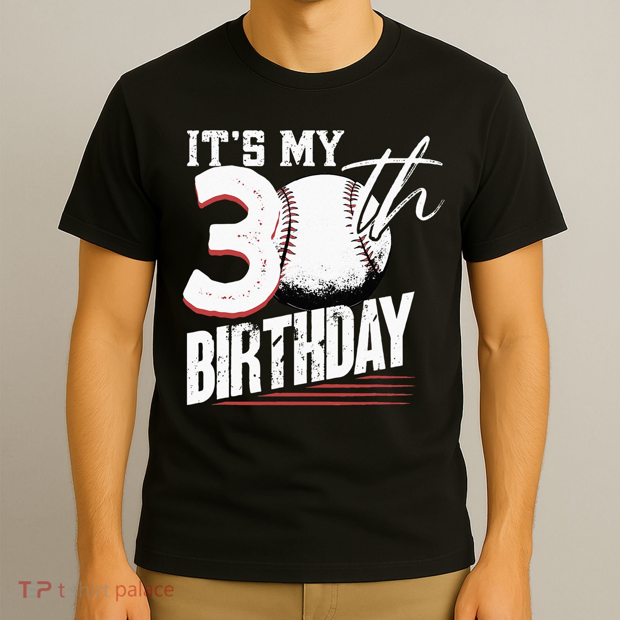 30 Years Old Vintage Baseball 30th Birthday T-Shirt
