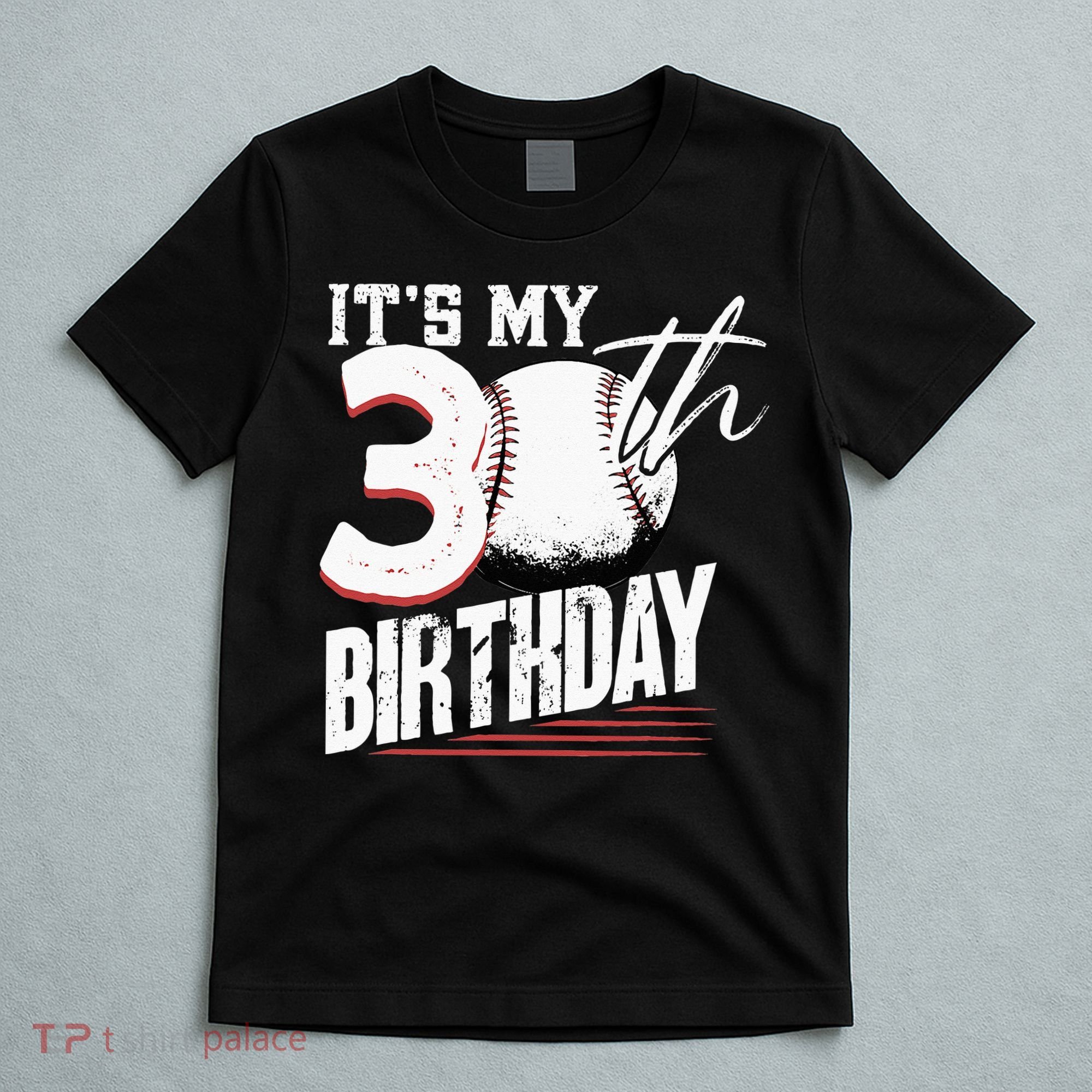 30 Years Old Vintage Baseball 30th Birthday T-Shirt