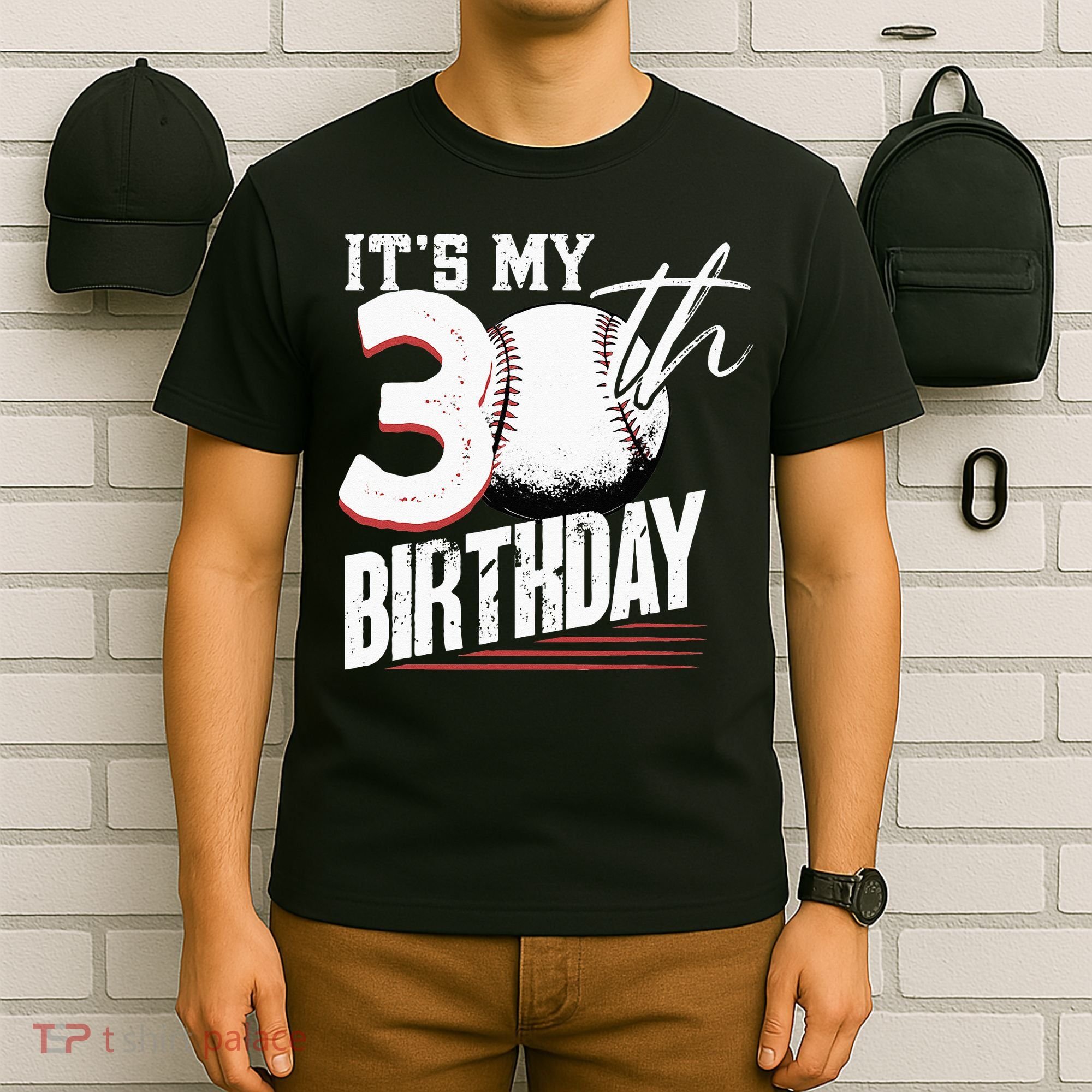 30 Years Old Vintage Baseball 30th Birthday T-Shirt