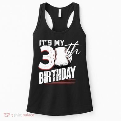 30 Years Old Vintage Baseball 30th Birthday Women's Tank Top