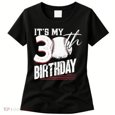 30 Years Old Vintage Baseball 30th Birthday Women's T-Shirt
