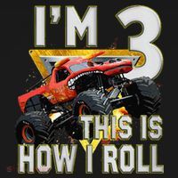 3 Years Old Boy Girl ItS My 3rd Birthday Monster Truck Visor thumb 3