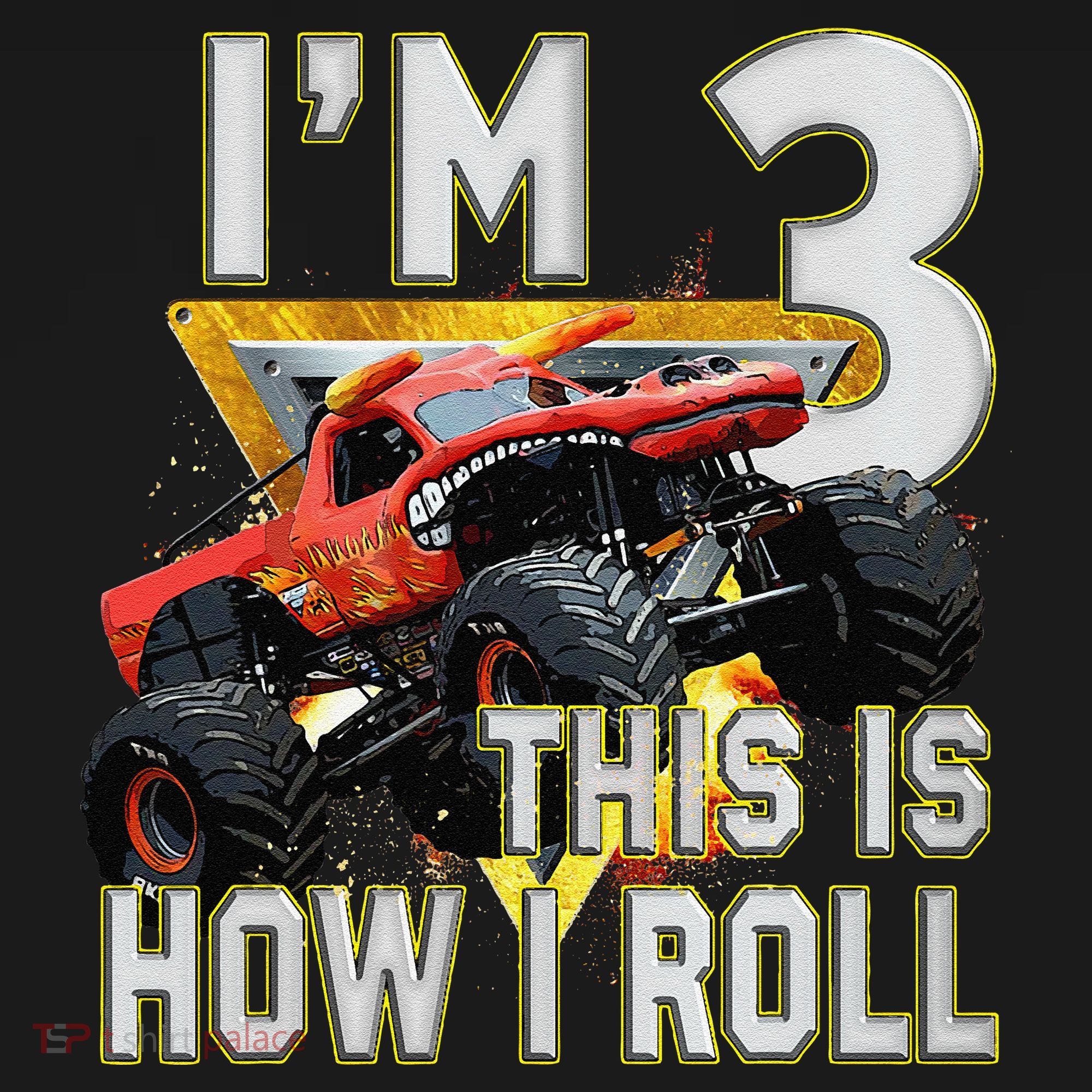 3 Years Old Boy Girl ItS My 3rd Birthday Monster Truck Kids Sweatshirt