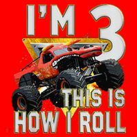 3 Years Old Boy Girl ItS My 3rd Birthday Monster Truck Santa Hat thumb 1