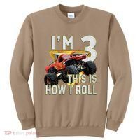 3 Years Old Boy Girl ItS My 3rd Birthday Monster Truck Sweatshirt thumb 0