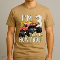 3 Years Old Boy Girl ItS My 3rd Birthday Monster Truck T-Shirt thumb 3