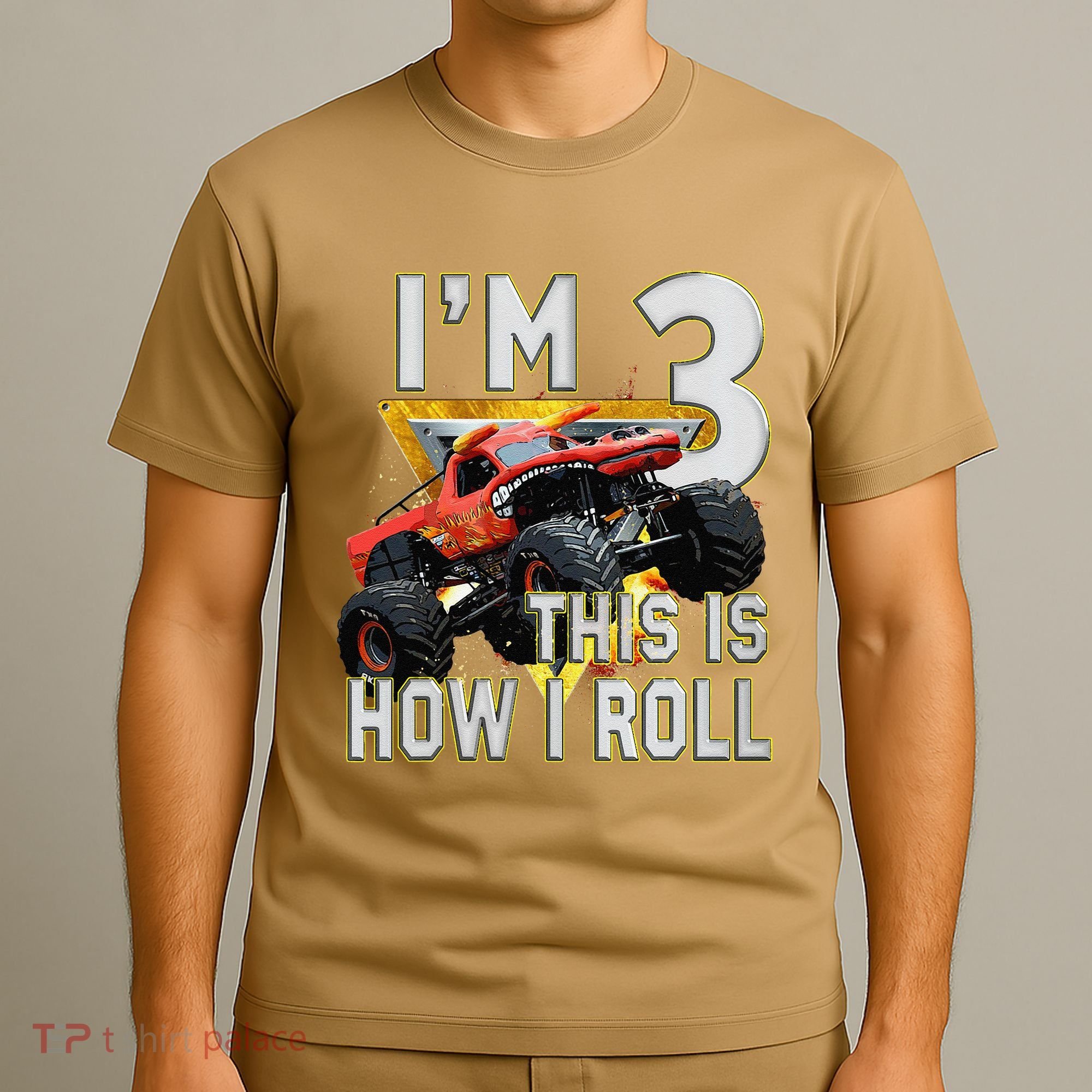 3 Years Old Boy Girl ItS My 3rd Birthday Monster Truck T-Shirt