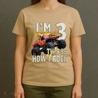 3 Years Old Boy Girl ItS My 3rd Birthday Monster Truck T-Shirt thumb 4