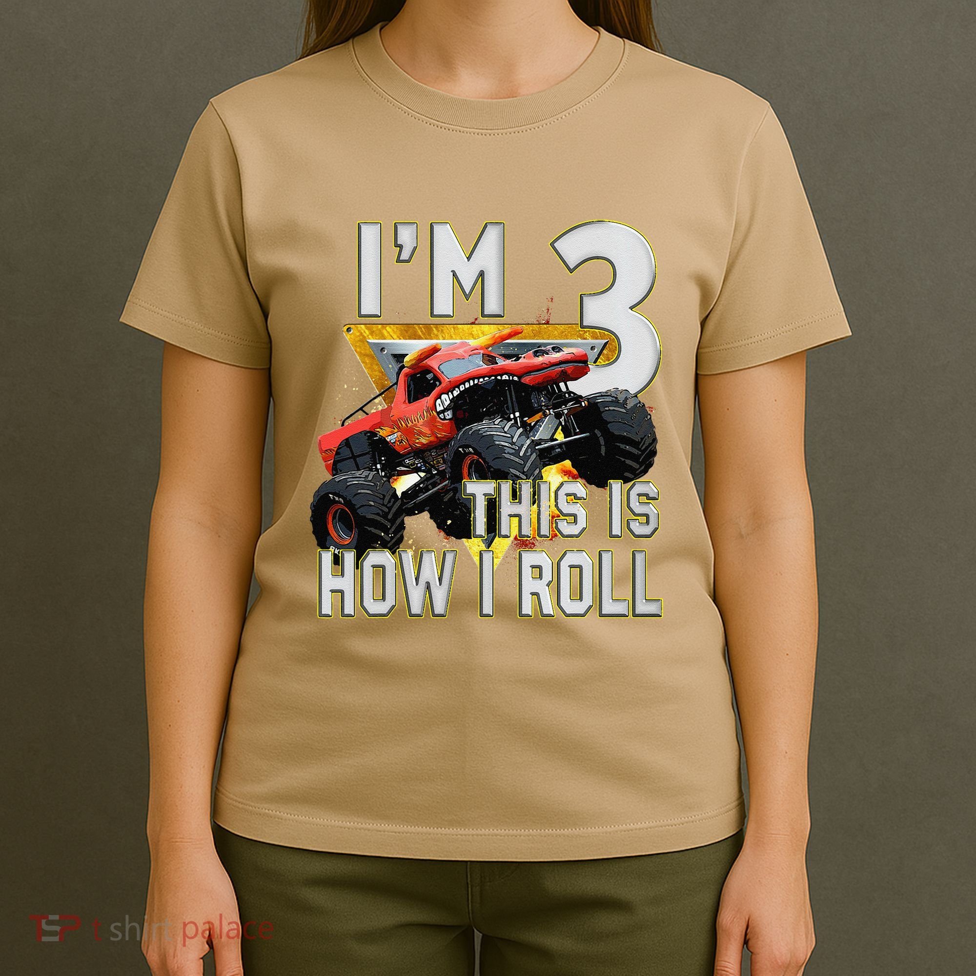 3 Years Old Boy Girl ItS My 3rd Birthday Monster Truck T-Shirt