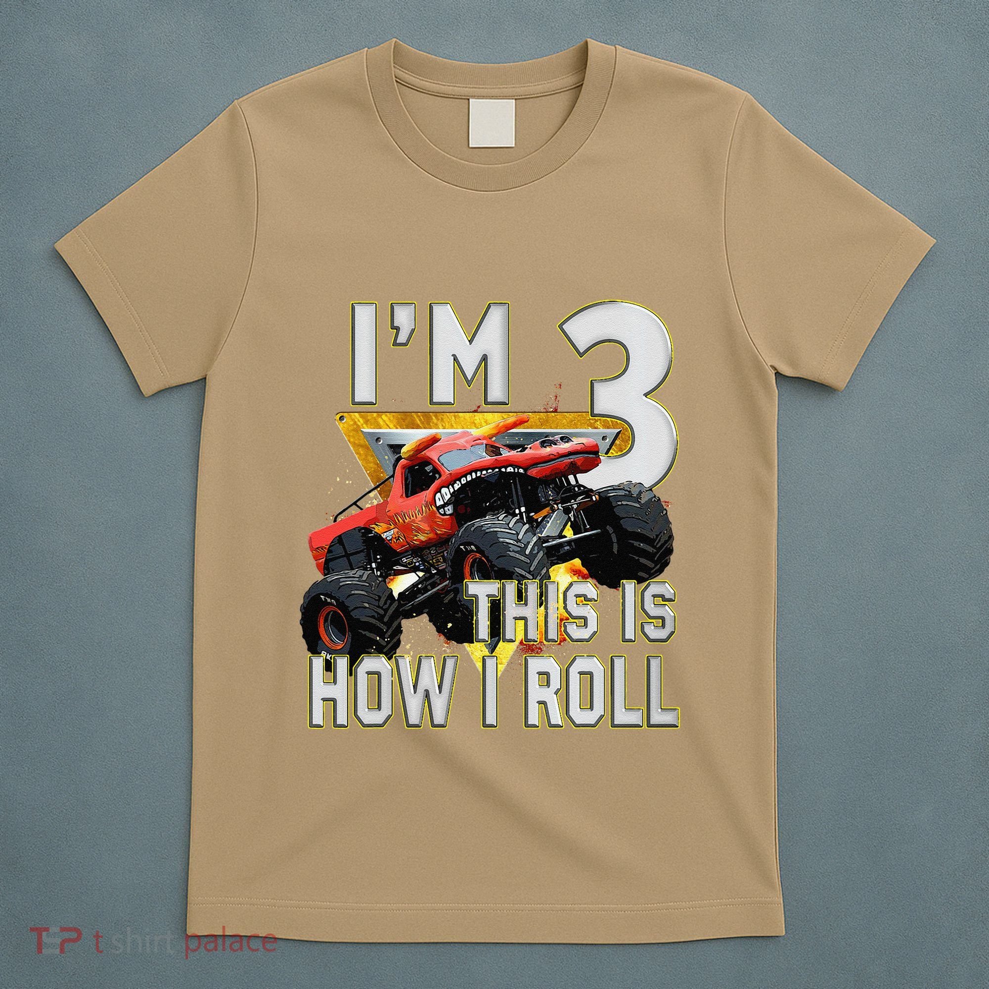 3 Years Old Boy Girl ItS My 3rd Birthday Monster Truck T-Shirt