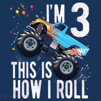 3 Year Old Shirt 3rd Birthday Boy Monster Truck Car Kids Hoodie thumb 5