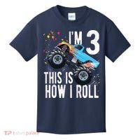 3 Year Old Shirt 3rd Birthday Boy Monster Truck Car Kids T-Shirt thumb 0