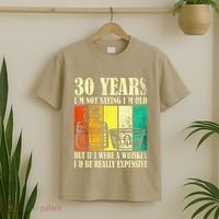 30 Year Old Vintage Bourbon Vintage Whiskey 30th Birthday T-Shirt thumb 2