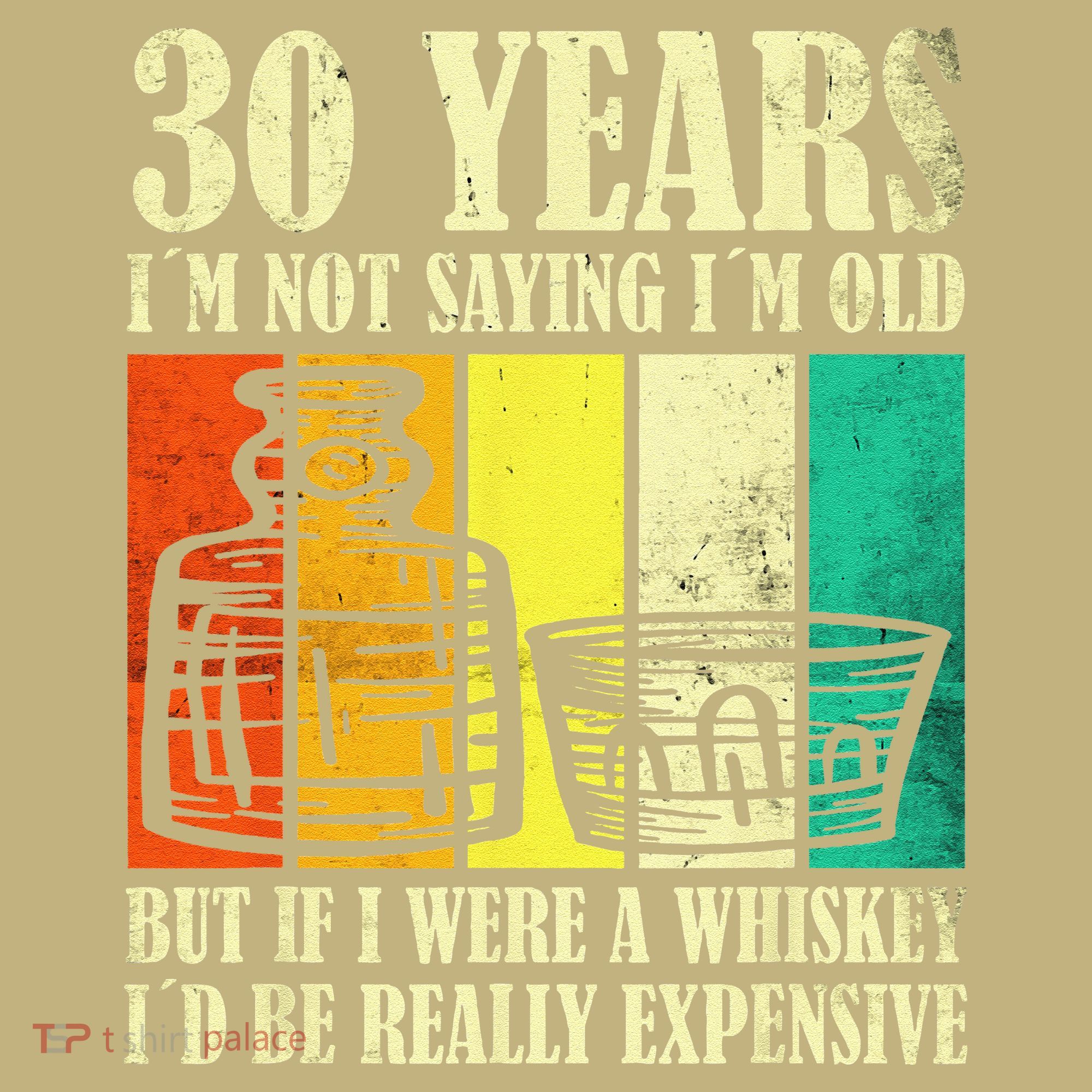 30 Year Old Vintage Bourbon Vintage Whiskey 30th Birthday T-Shirt