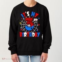 3 Years Old It_s My 3rd Birthday Spider Theme Party Women's Sweatshirt thumb 0