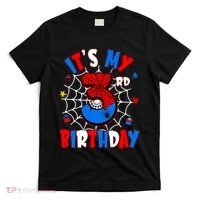 3 Years Old It_s My 3rd Birthday Spider Theme Party T-Shirt thumb 0
